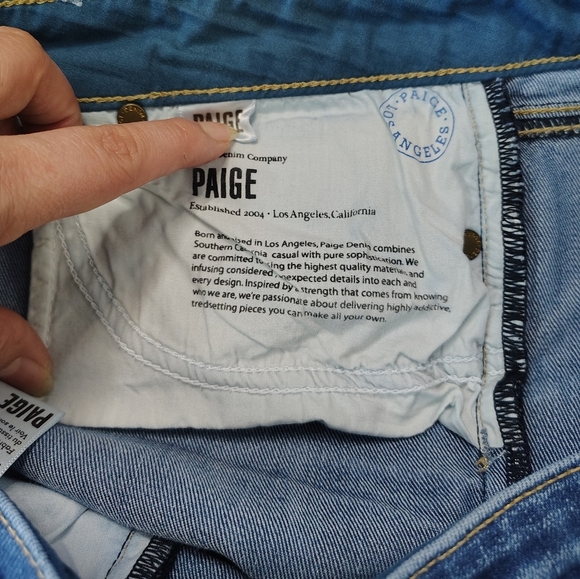 Paige women's Skyline ankle peg jeans, size 30, mid rise, skinny, cotton blend. - Picture 14 of 16